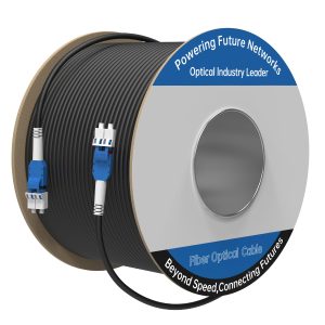 OS2 duplex armored cable drum (listing original) OS2 Armored Fiber Optic Patch Cable — LC to LC Duplex Uniboot, Single Mode 9/125μm G.657.A2, LSZH