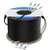 OS2 Armored Fiber Optic Cable — LC to LC, 4-Fiber Single Mode 9/125μm G.657.A2, Outdoor TPU